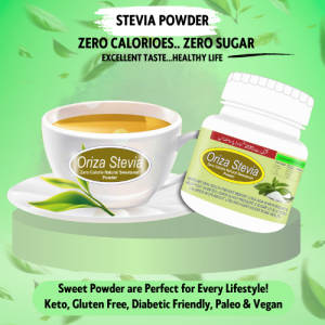 ORIZA STEVIA EXTRACT POWDER 100 GRAMS.