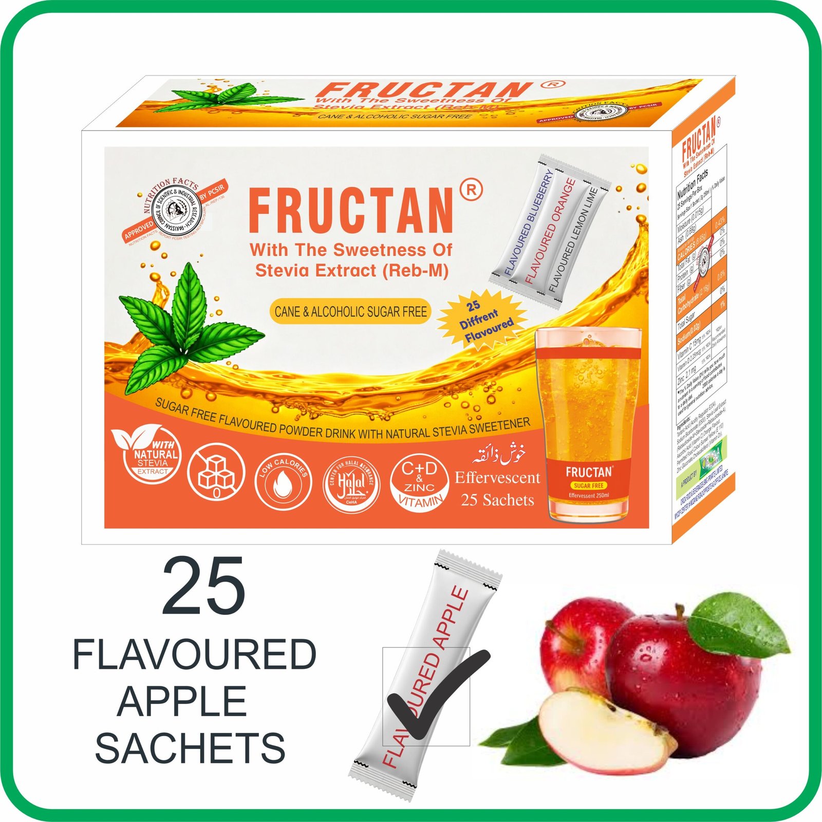 FRUCTAN CANE & ALCOHOLIC SUGAR FREE SACHETS, HALAL,PFA, & PCSIR CERTIFIED, ( LOW CALORIE POWDER DRINK ) KETO APPROVED FOR KETOGENIC DIET, - Image 20
