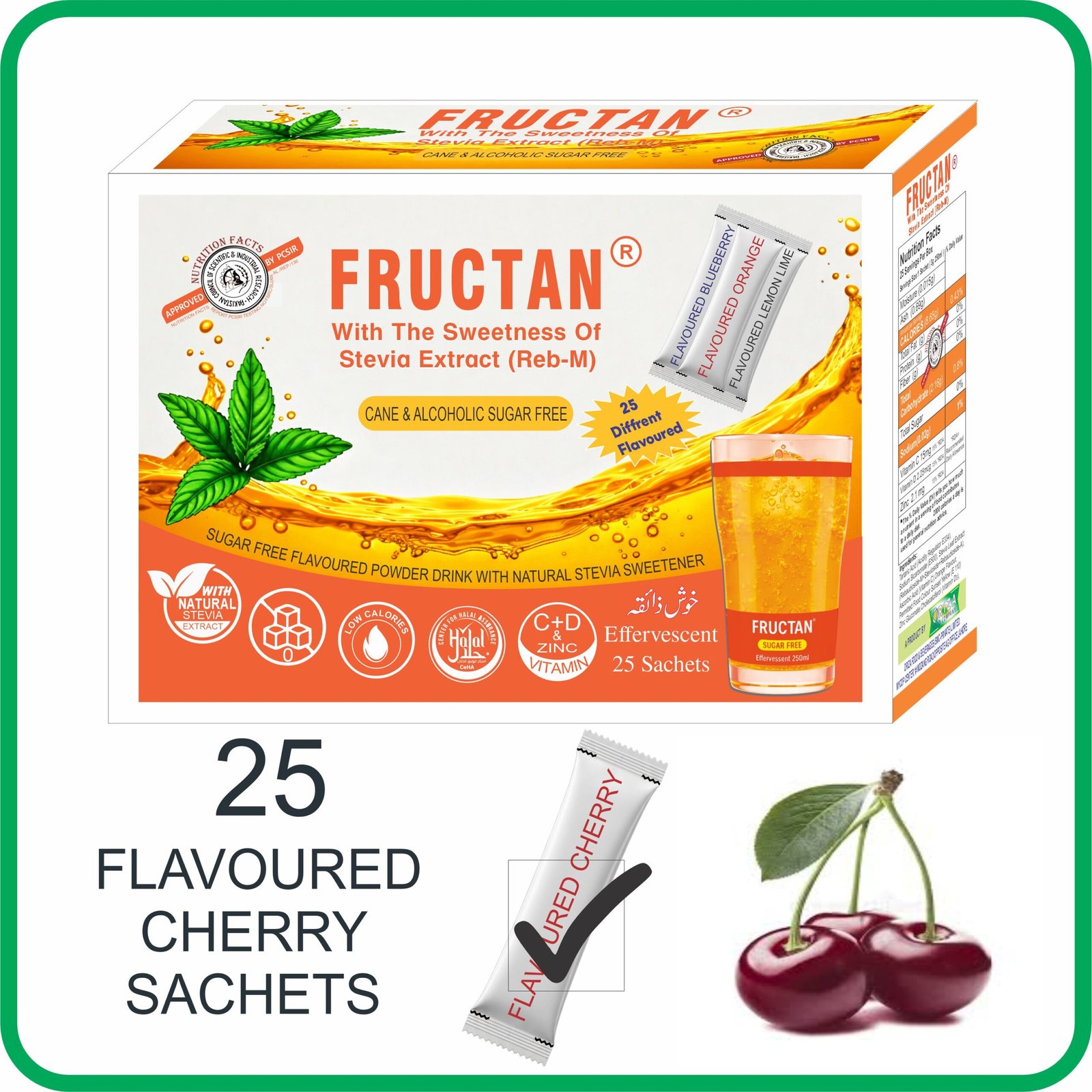FRUCTAN CANE & ALCOHOLIC SUGAR FREE SACHETS, HALAL,PFA, & PCSIR CERTIFIED, ( LOW CALORIE POWDER DRINK ) KETO APPROVED FOR KETOGENIC DIET, - Image 17