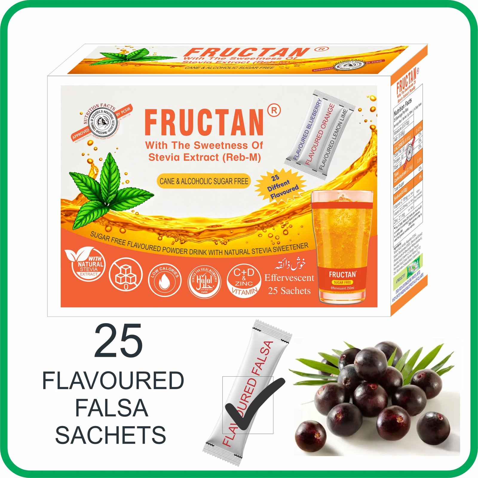 FRUCTAN CANE & ALCOHOLIC SUGAR FREE SACHETS, HALAL,PFA, & PCSIR CERTIFIED, ( LOW CALORIE POWDER DRINK ) KETO APPROVED FOR KETOGENIC DIET, - Image 18