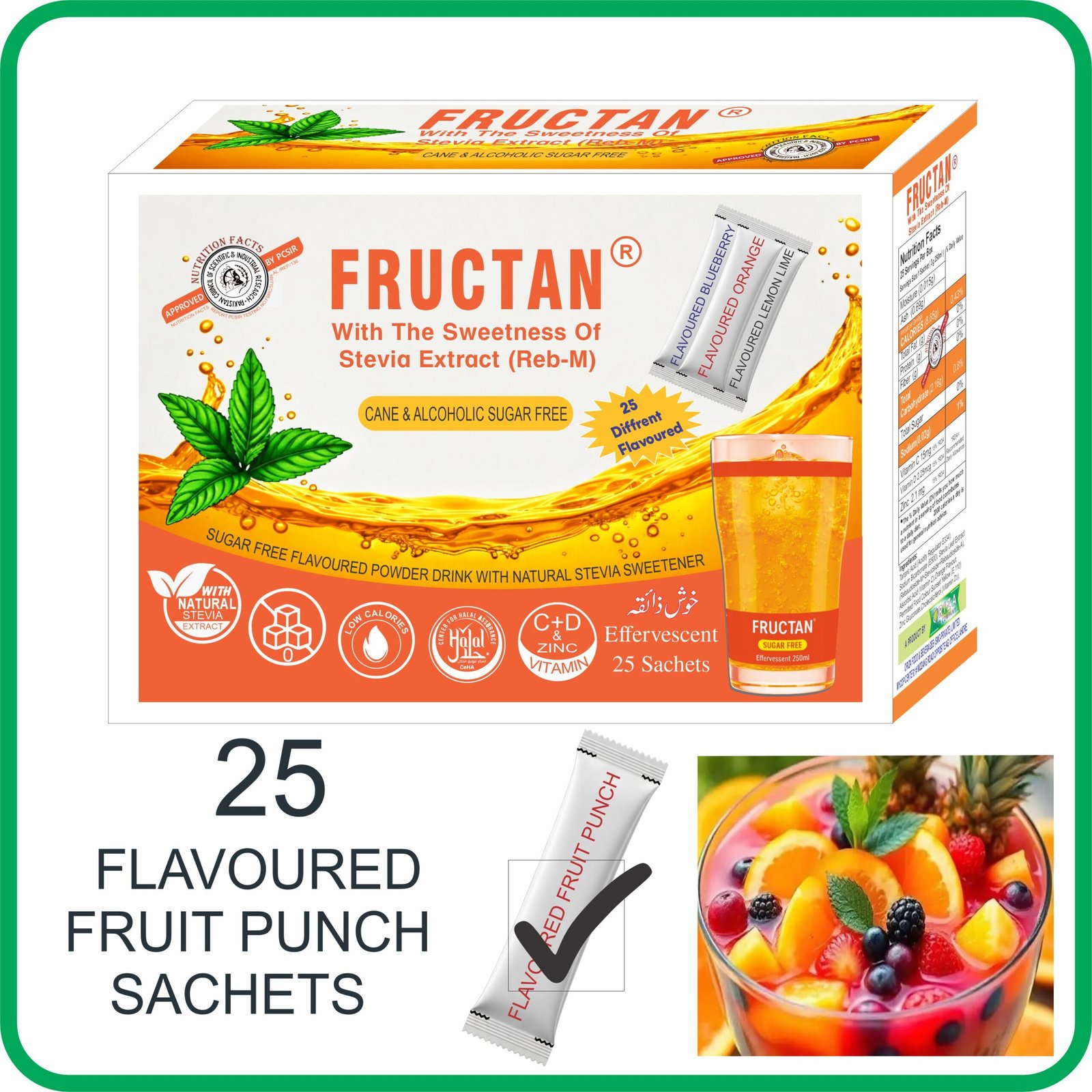 FRUCTAN CANE & ALCOHOLIC SUGAR FREE SACHETS, HALAL,PFA, & PCSIR CERTIFIED, ( LOW CALORIE POWDER DRINK ) KETO APPROVED FOR KETOGENIC DIET, - Image 10