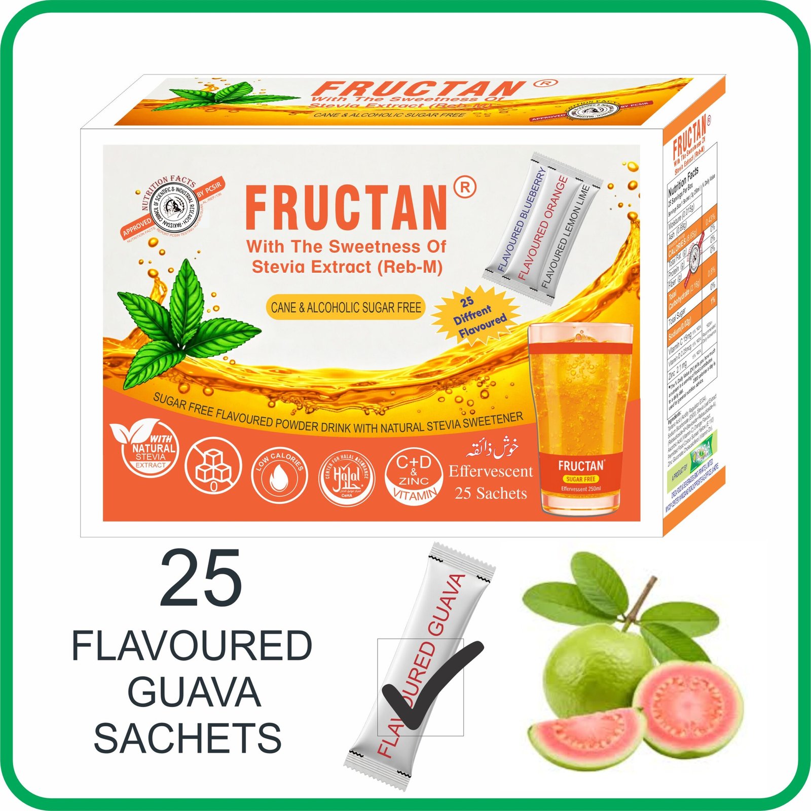FRUCTAN CANE & ALCOHOLIC SUGAR FREE SACHETS, HALAL,PFA, & PCSIR CERTIFIED, ( LOW CALORIE POWDER DRINK ) KETO APPROVED FOR KETOGENIC DIET, - Image 19