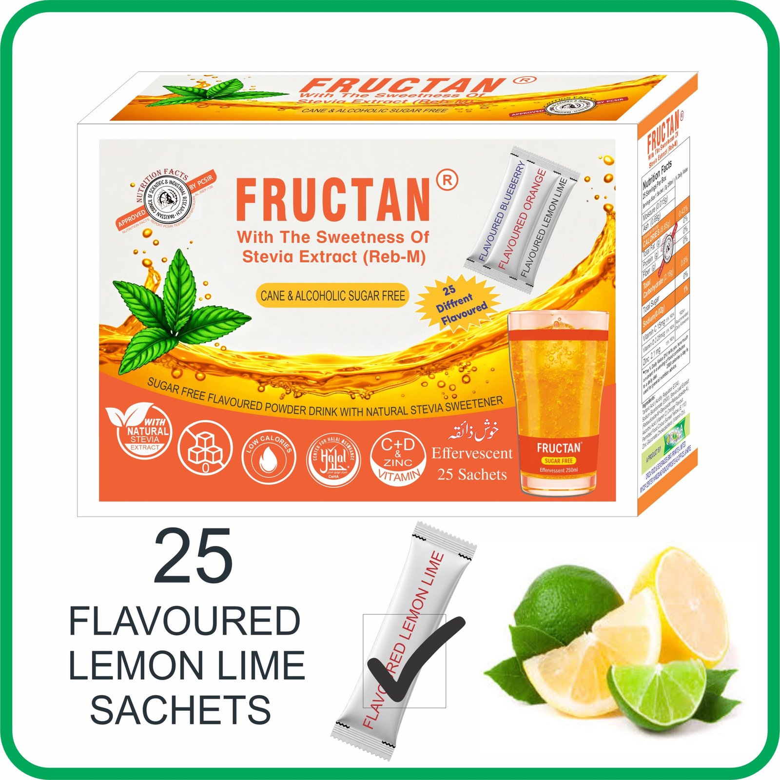 FRUCTAN CANE & ALCOHOLIC SUGAR FREE SACHETS, HALAL,PFA, & PCSIR CERTIFIED, ( LOW CALORIE POWDER DRINK ) KETO APPROVED FOR KETOGENIC DIET, - Image 12