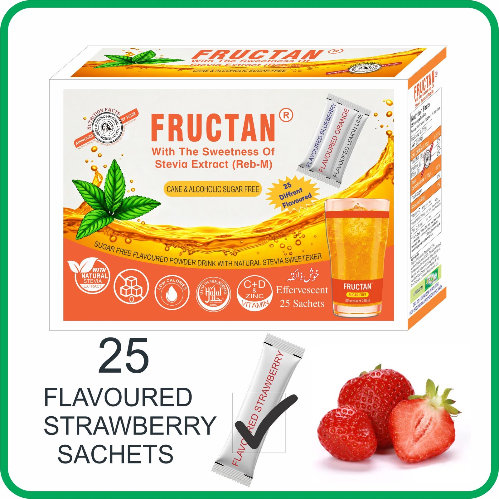 FRUCTAN CANE & ALCOHOLIC SUGAR FREE SACHETS, HALAL,PFA, & PCSIR CERTIFIED, ( LOW CALORIE POWDER DRINK ) KETO APPROVED FOR KETOGENIC DIET, - Image 6